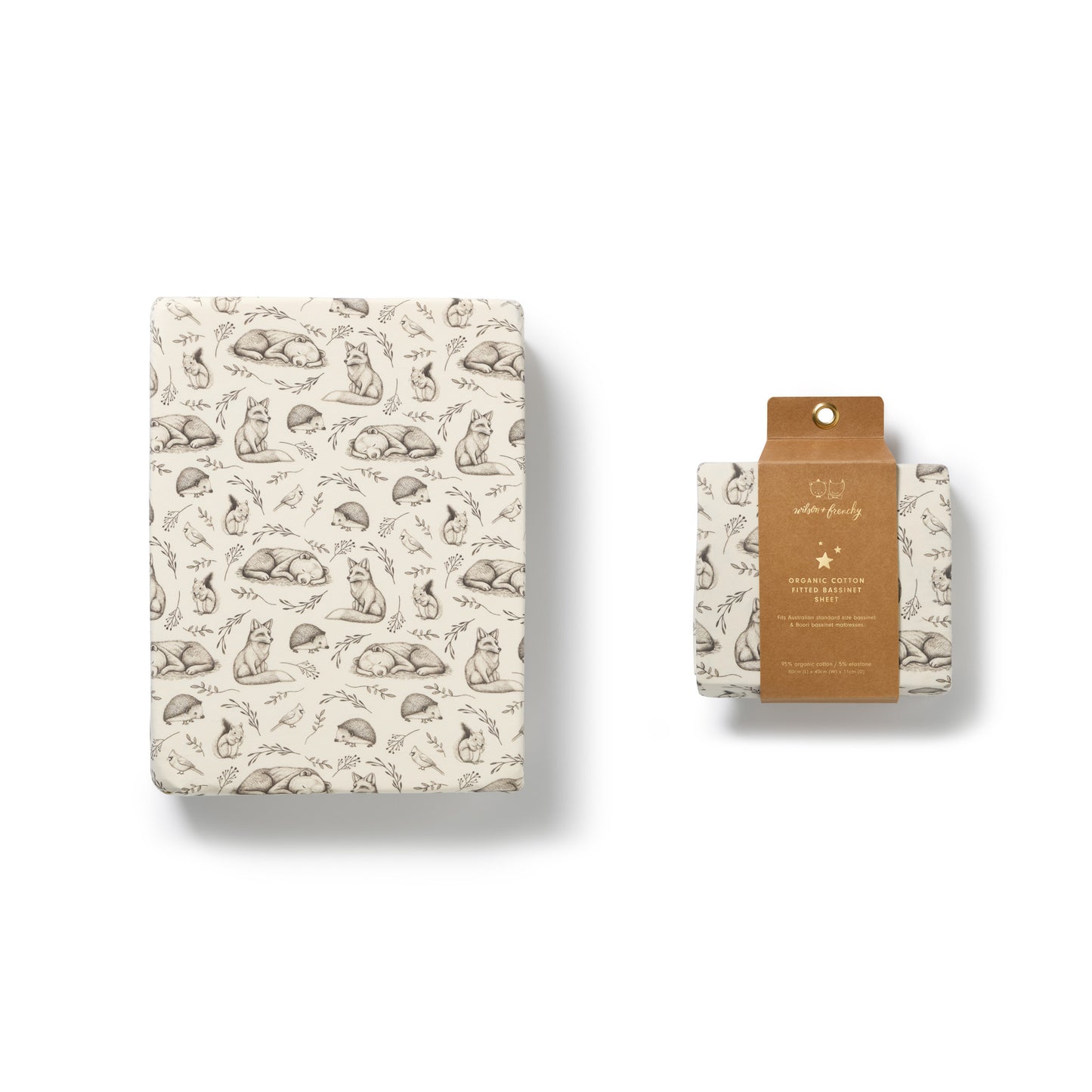 Wilson & Frenchy Organic Bassinet Sheet Foxglove Forest