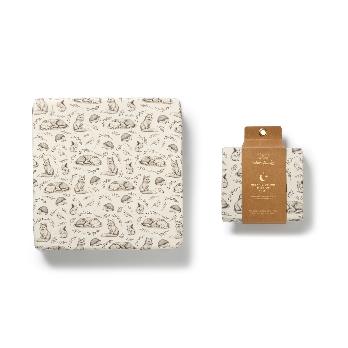 Wilson & Frenchy Organic Cot Sheet Foxglove Forest
