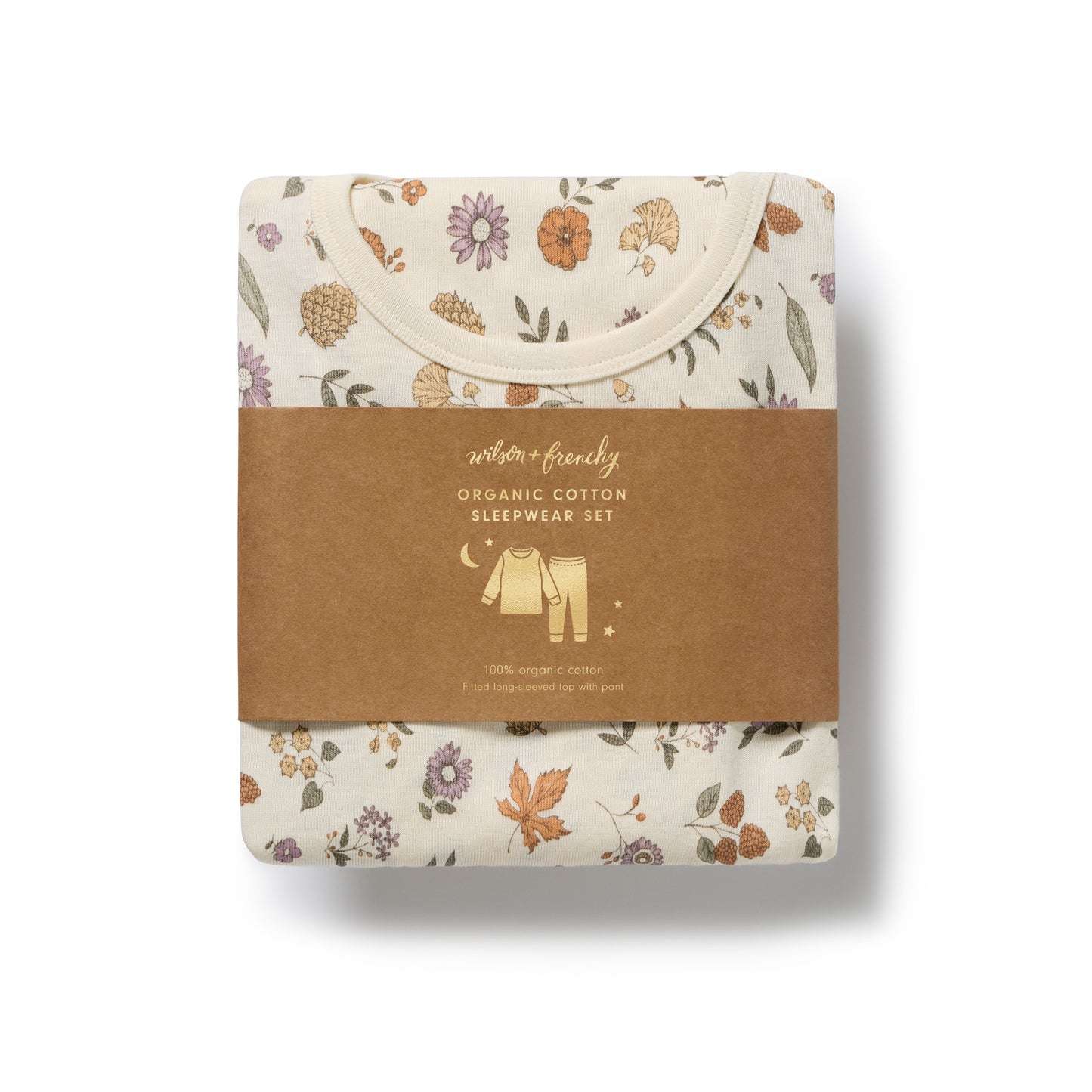 Wilson & Frenchy Organic Long Sleeved Pyjamas Maple Glow