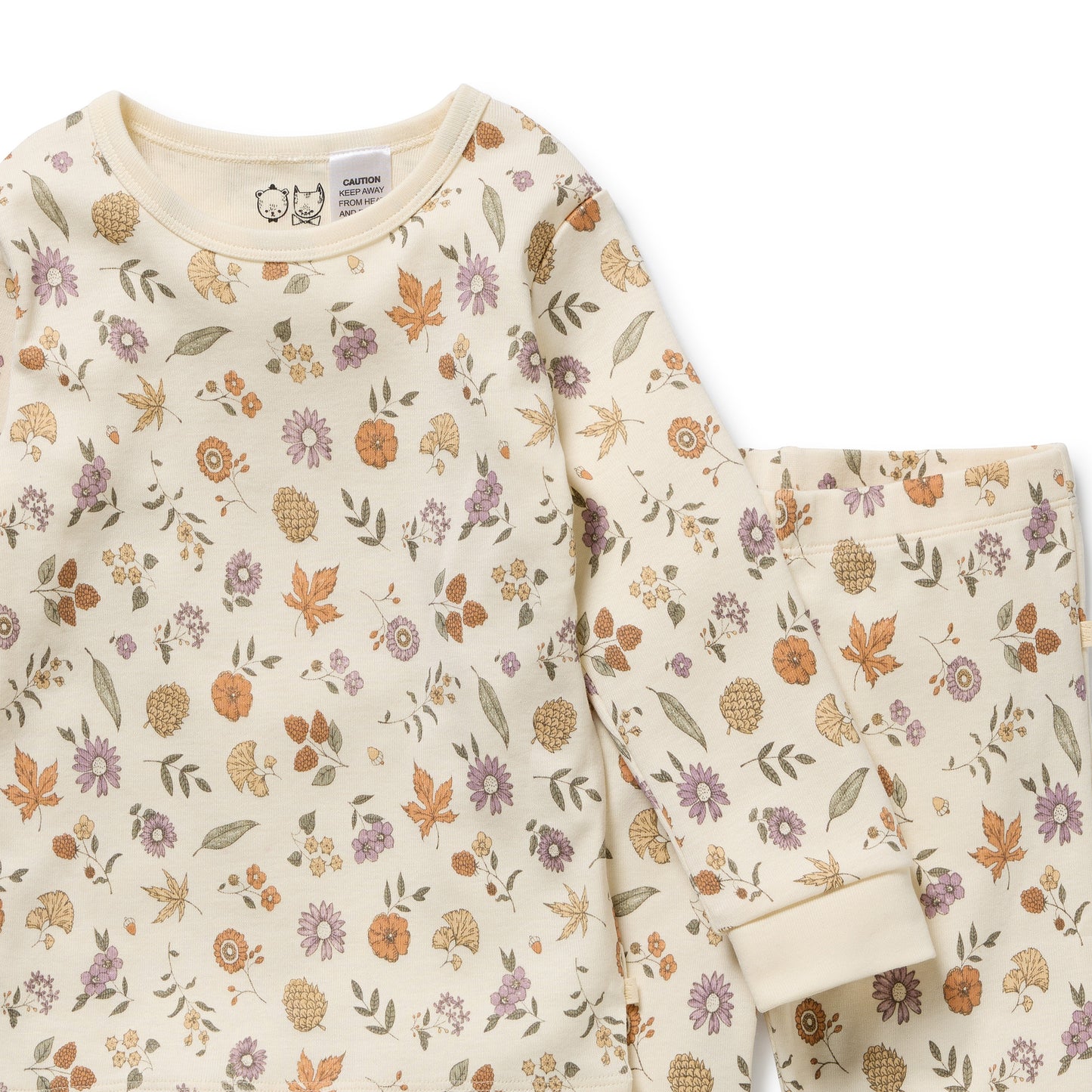 Wilson & Frenchy Organic Long Sleeved Pyjamas Maple Glow