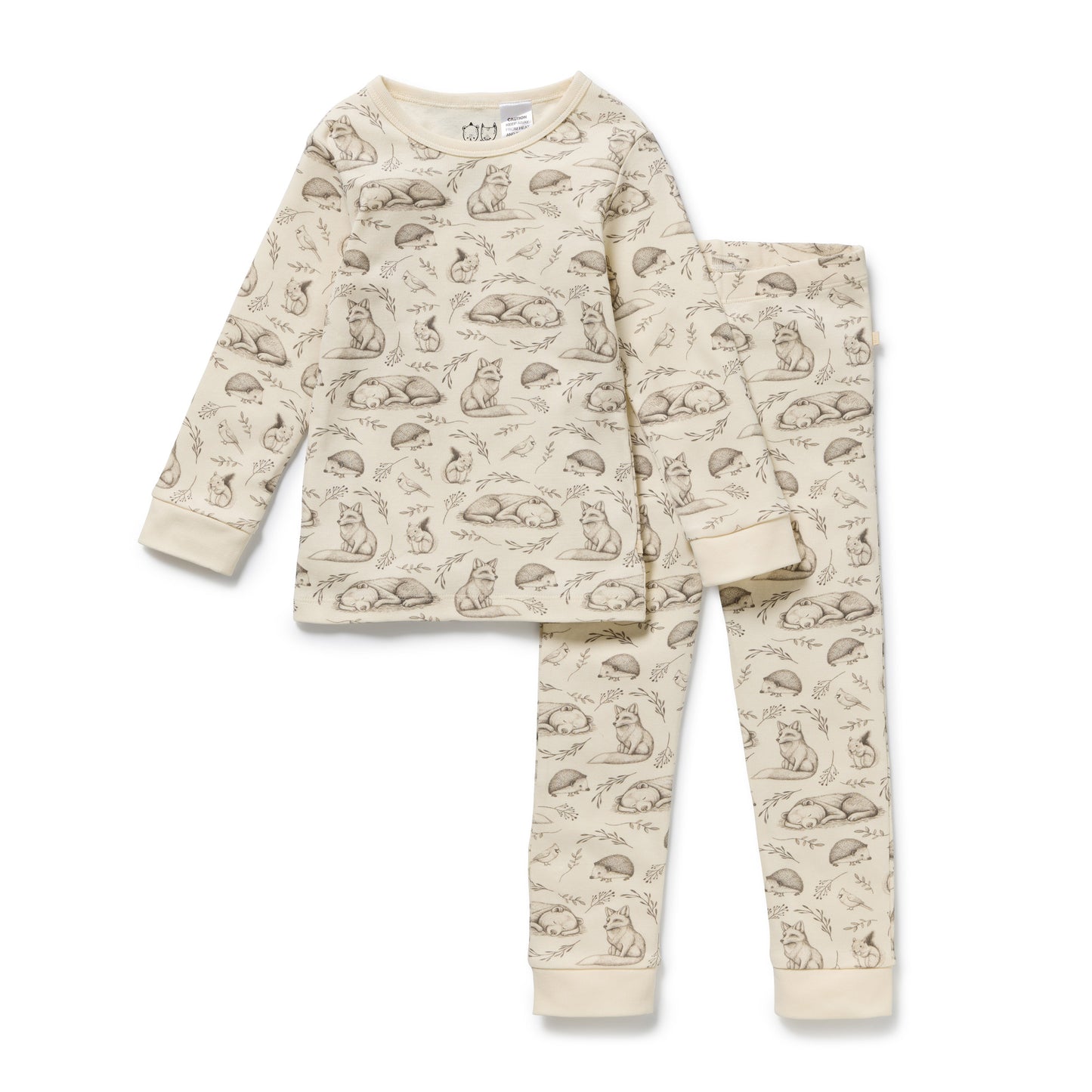 Wilson & Frenchy Organic Long Sleeved Pyjamas Foxglove Forest