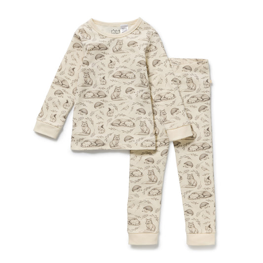 Wilson & Frenchy Organic Long Sleeved Pyjamas Foxglove Forest