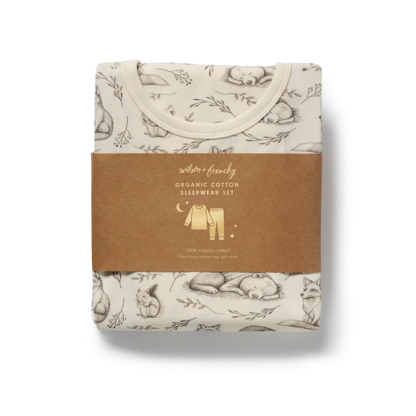 Wilson & Frenchy Organic Long Sleeved Pyjamas Foxglove Forest