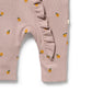 Wilson & Frenchy Organic Waffle Ruffle Zipsuit Mini Mando