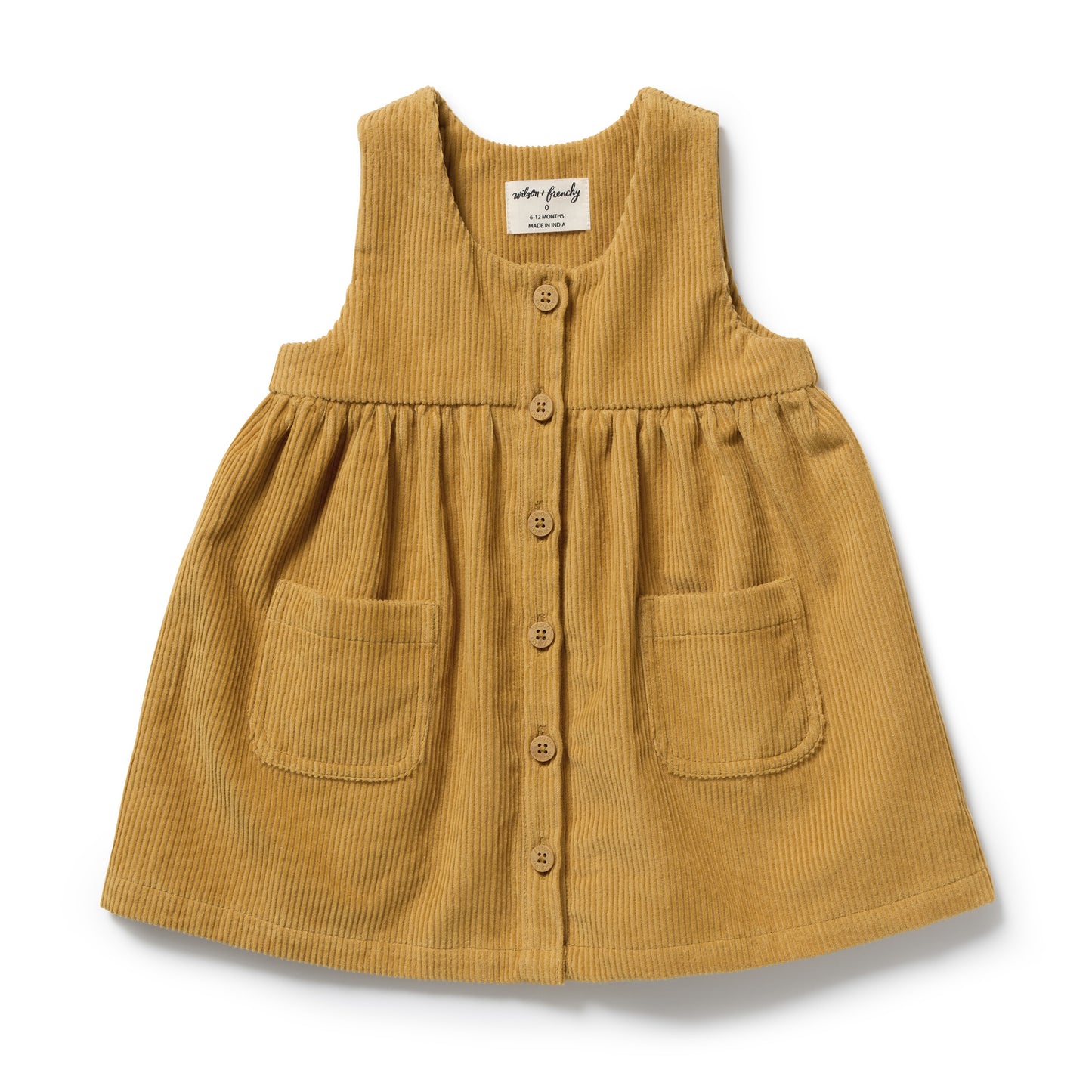 Wilson & Frenchy Organic Cord Dress Amber Glow