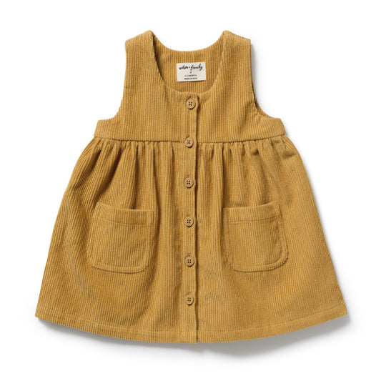 Wilson & Frenchy Organic Cord Dress Amber Glow