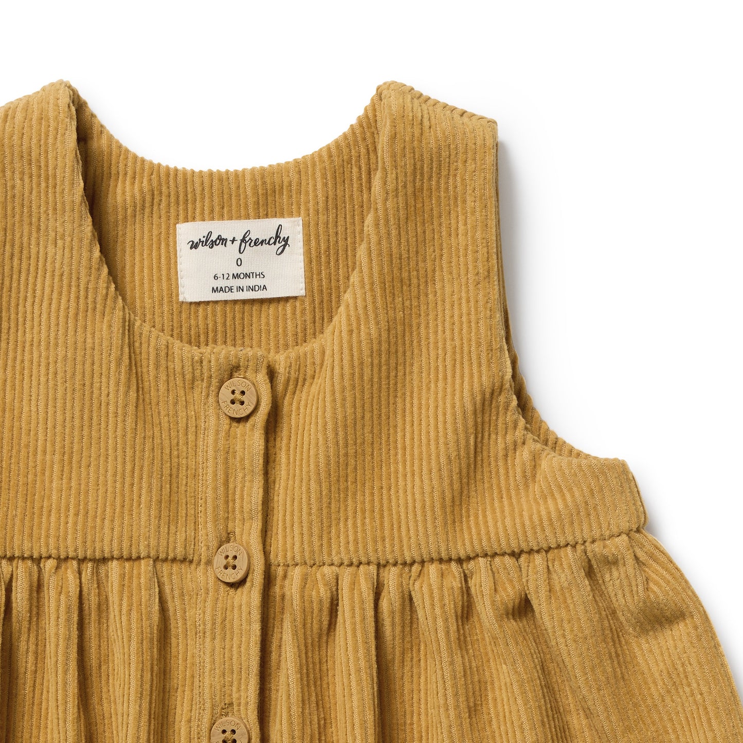 Wilson & Frenchy Organic Cord Dress Amber Glow