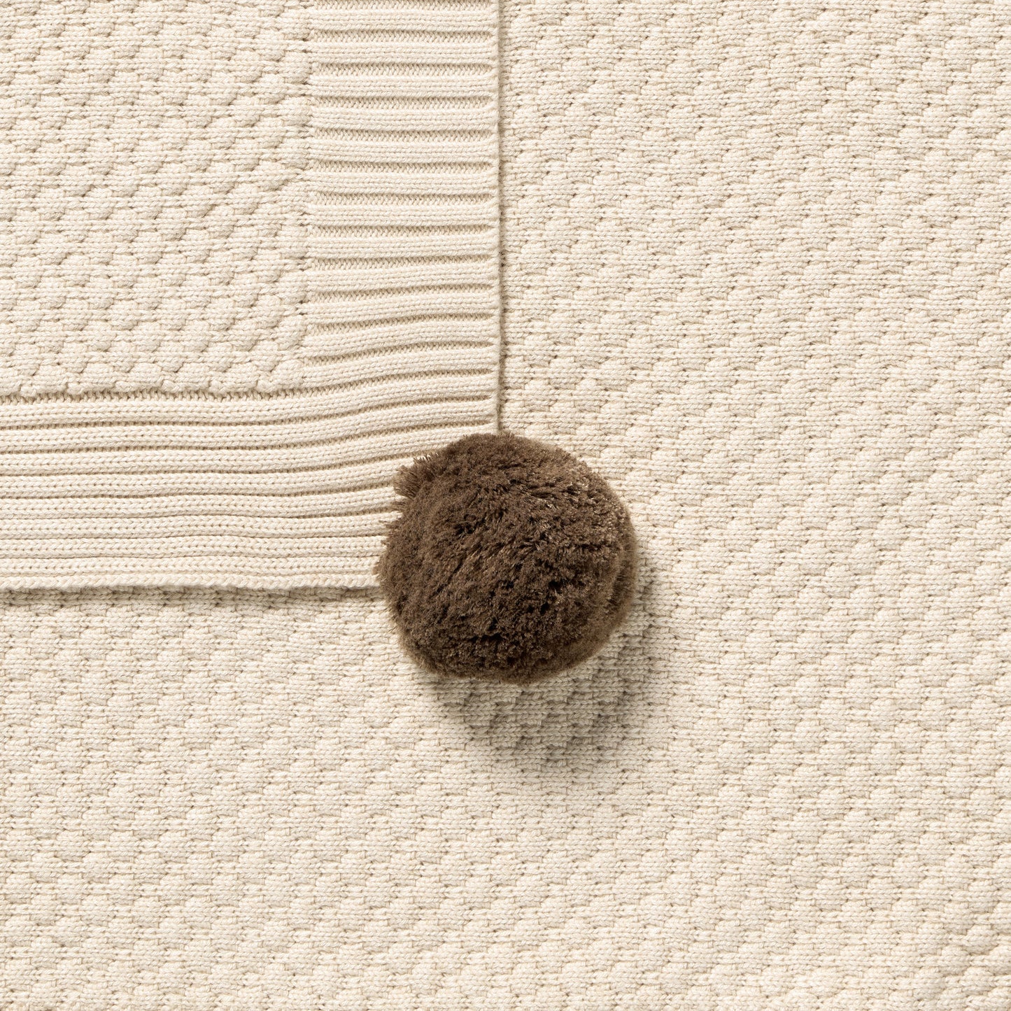 Wilson & Frenchy Organic Knitted Bubble Blanket Cream