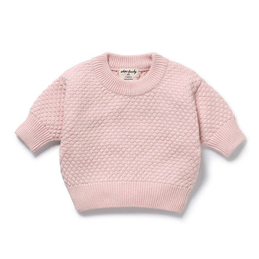 Wilson & Frenchy Organic Knitted Bubble Jumper Marshmellow