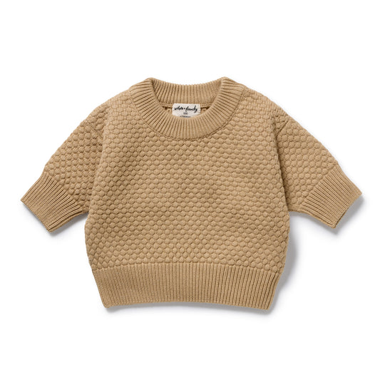 Wilson & Frenchy Organic Knitted Bubble Jumper Oat