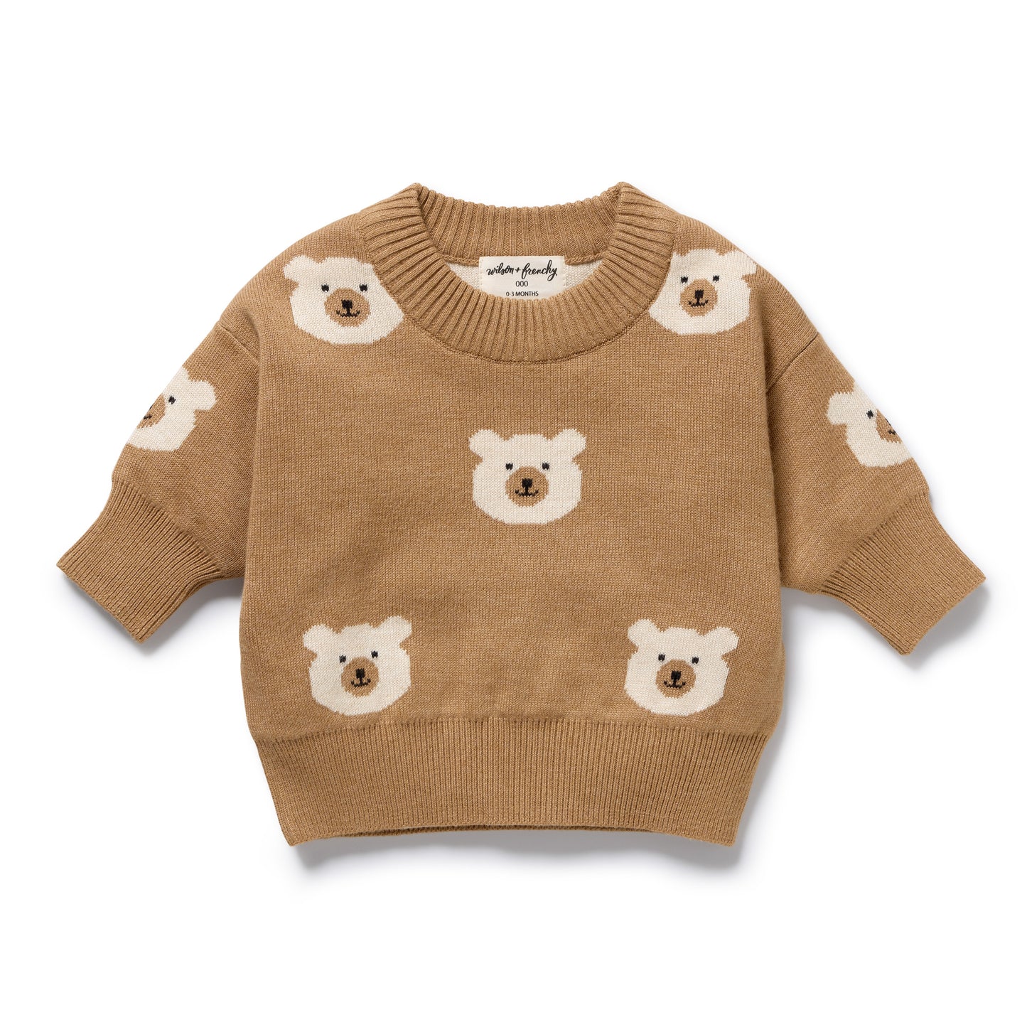 Wilson & Frenchy Organic Knitted Jacquard Jumper Beary Cute