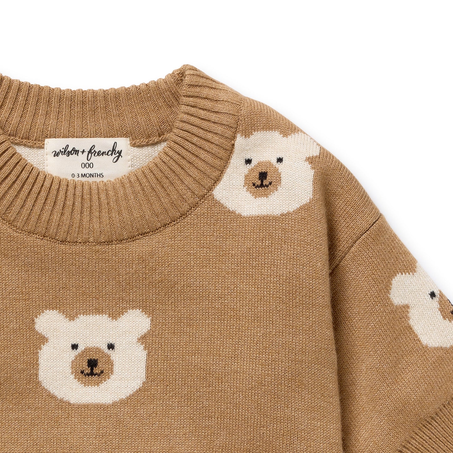 Wilson & Frenchy Organic Knitted Jacquard Jumper Beary Cute