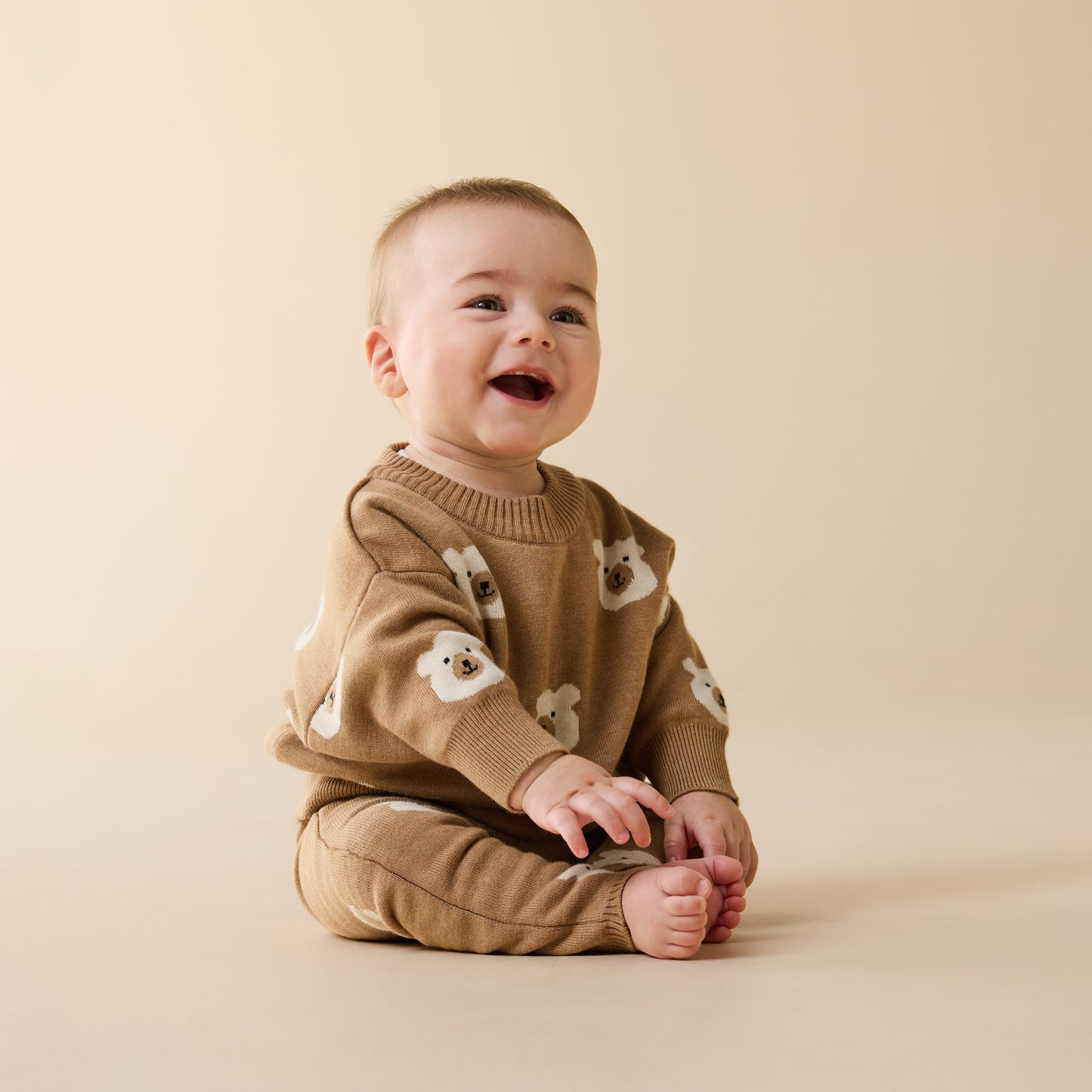 Wilson & Frenchy Organic Knitted Jacquard Jumper Beary Cute