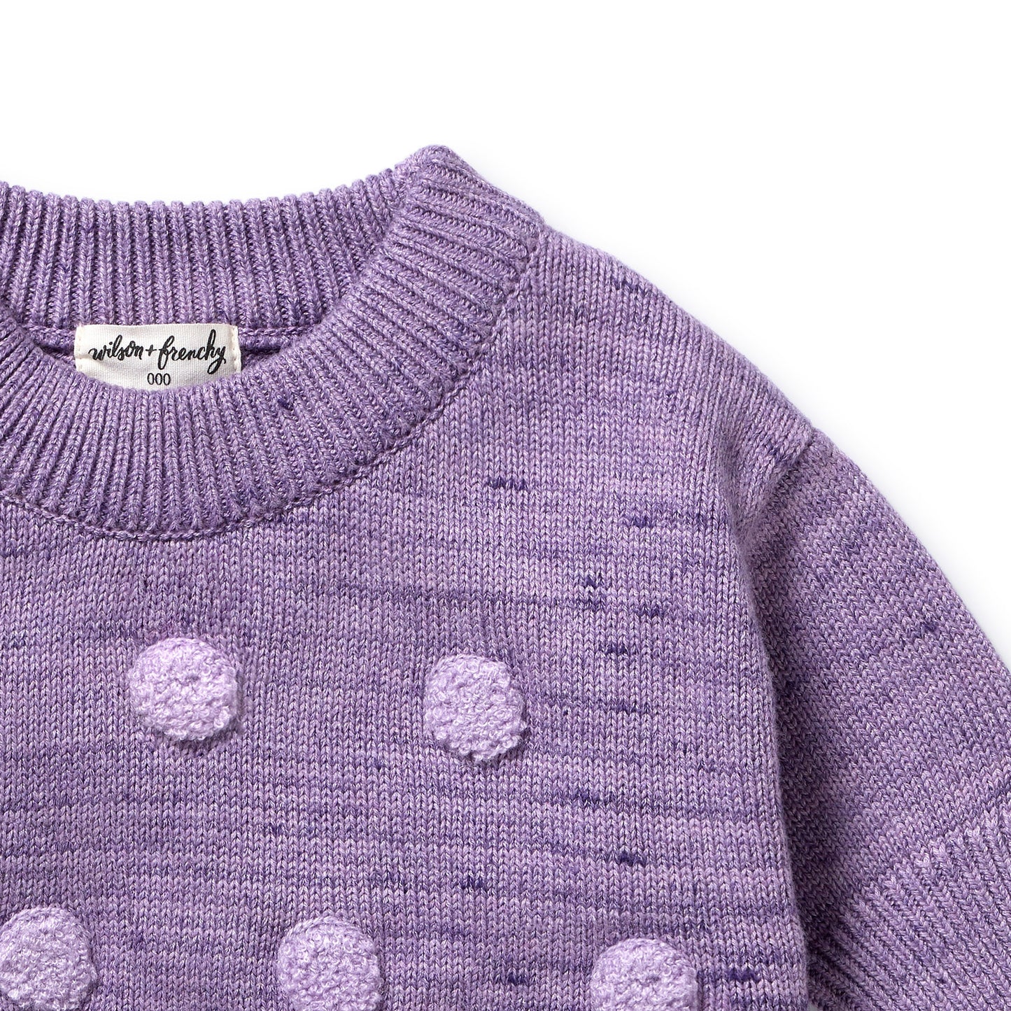 Wilson & Frenchy Organic Knitted Bauble Jumper Mulberry