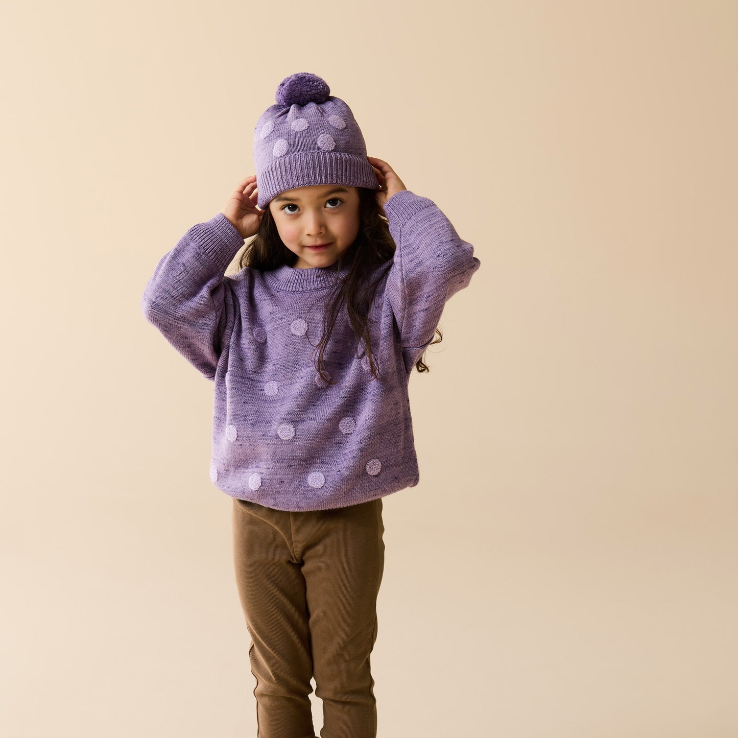 Wilson & Frenchy Organic Knitted Bauble Jumper Mulberry