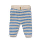 Wilson & Frenchy Organic Knitted Stripe Legging Frosted Blue