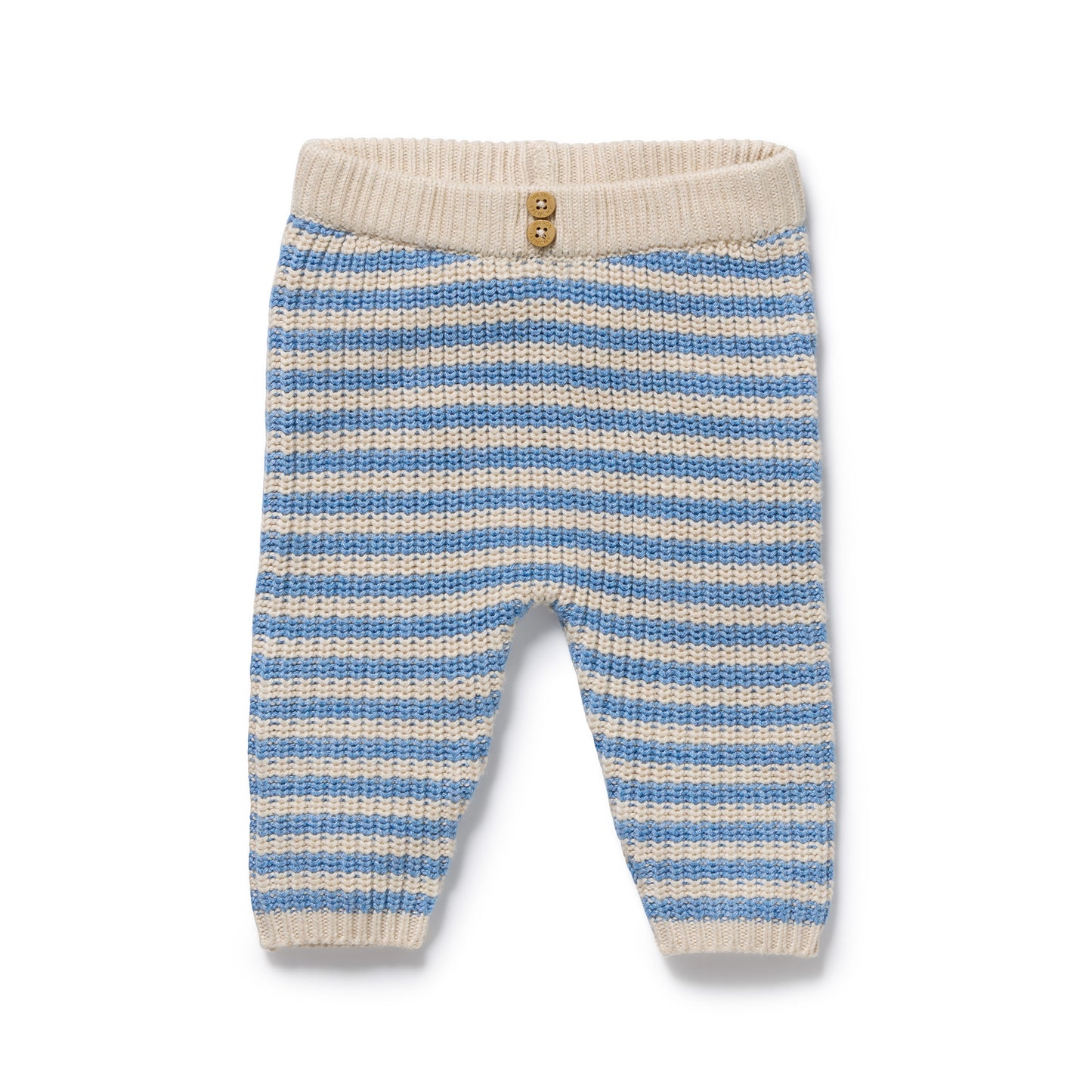 Wilson & Frenchy Organic Knitted Stripe Legging Frosted Blue