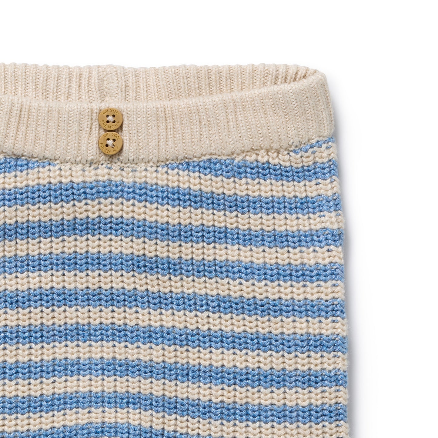 Wilson & Frenchy Organic Knitted Stripe Legging Frosted Blue