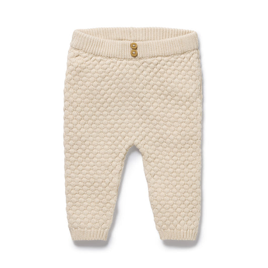 Wilson & Frenchy Organic Knitted Bauble Legging Cream
