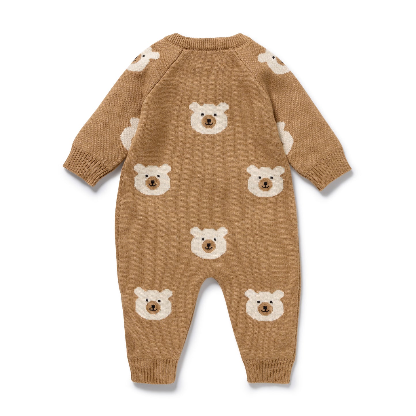 Wilson & Frenchy Organic Knitted Jacquard Growsuit Beary Cute