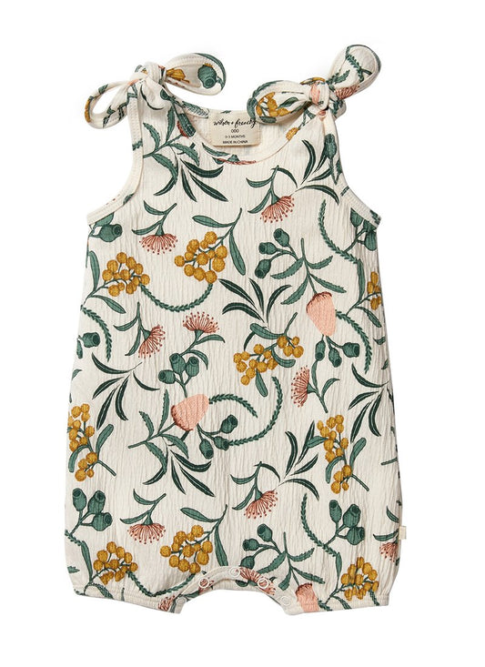 Wilson & Frenchy Crinkle Tie Playsuit Nixie Fleur