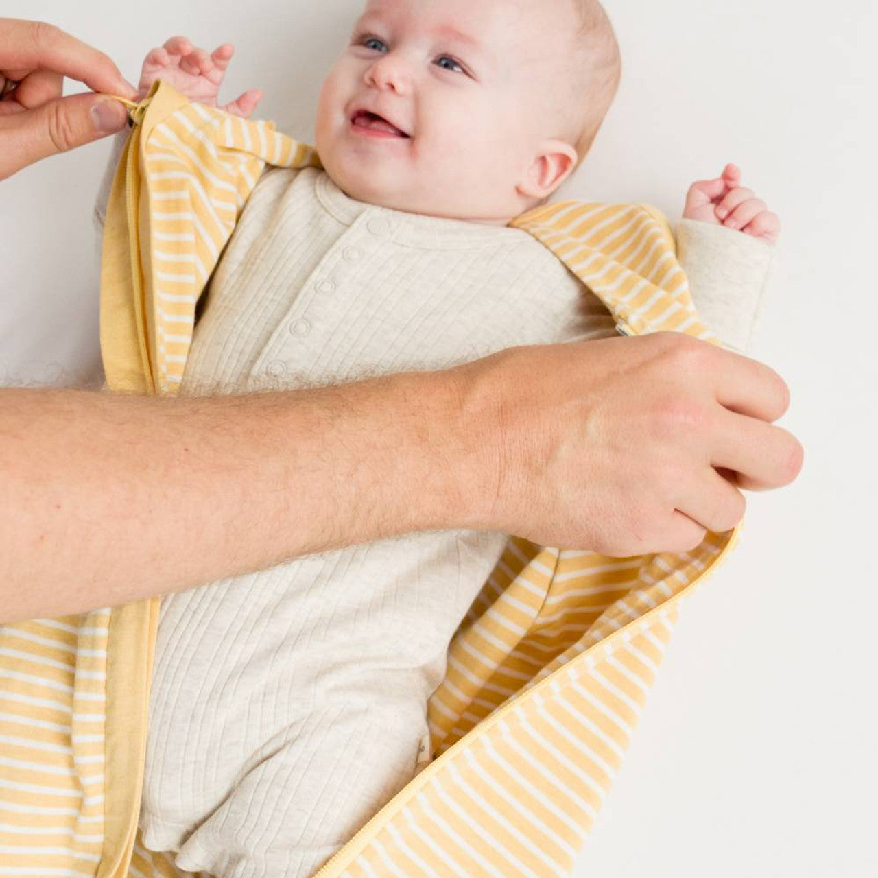 Woolbabe 3-Seasons Front Zip Sleeping Bag Buttercup