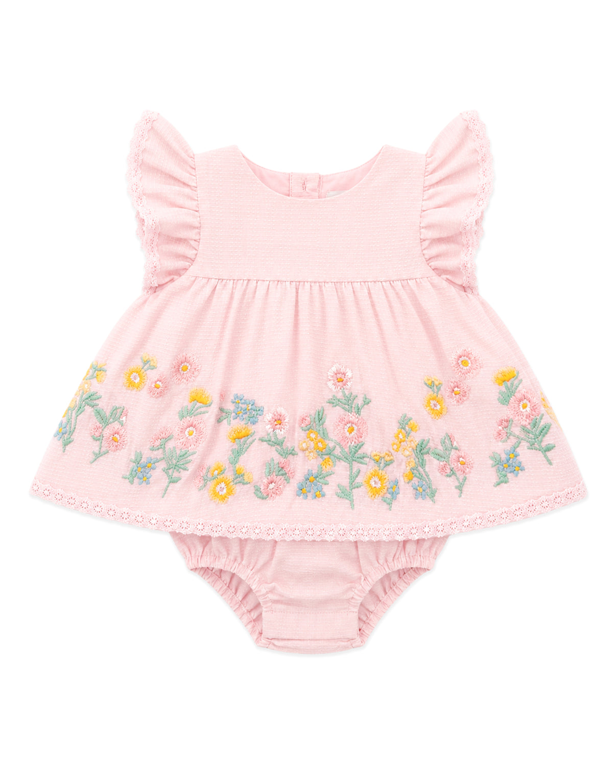 Minihaha Pia Embroidery Overlay Bodysuit