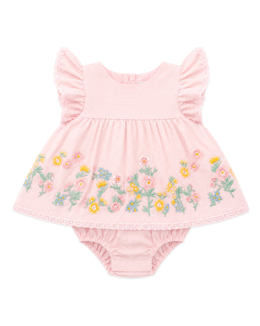 Minihaha Pia Embroidery Overlay Bodysuit