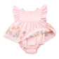Minihaha Pia Embroidery Overlay Bodysuit