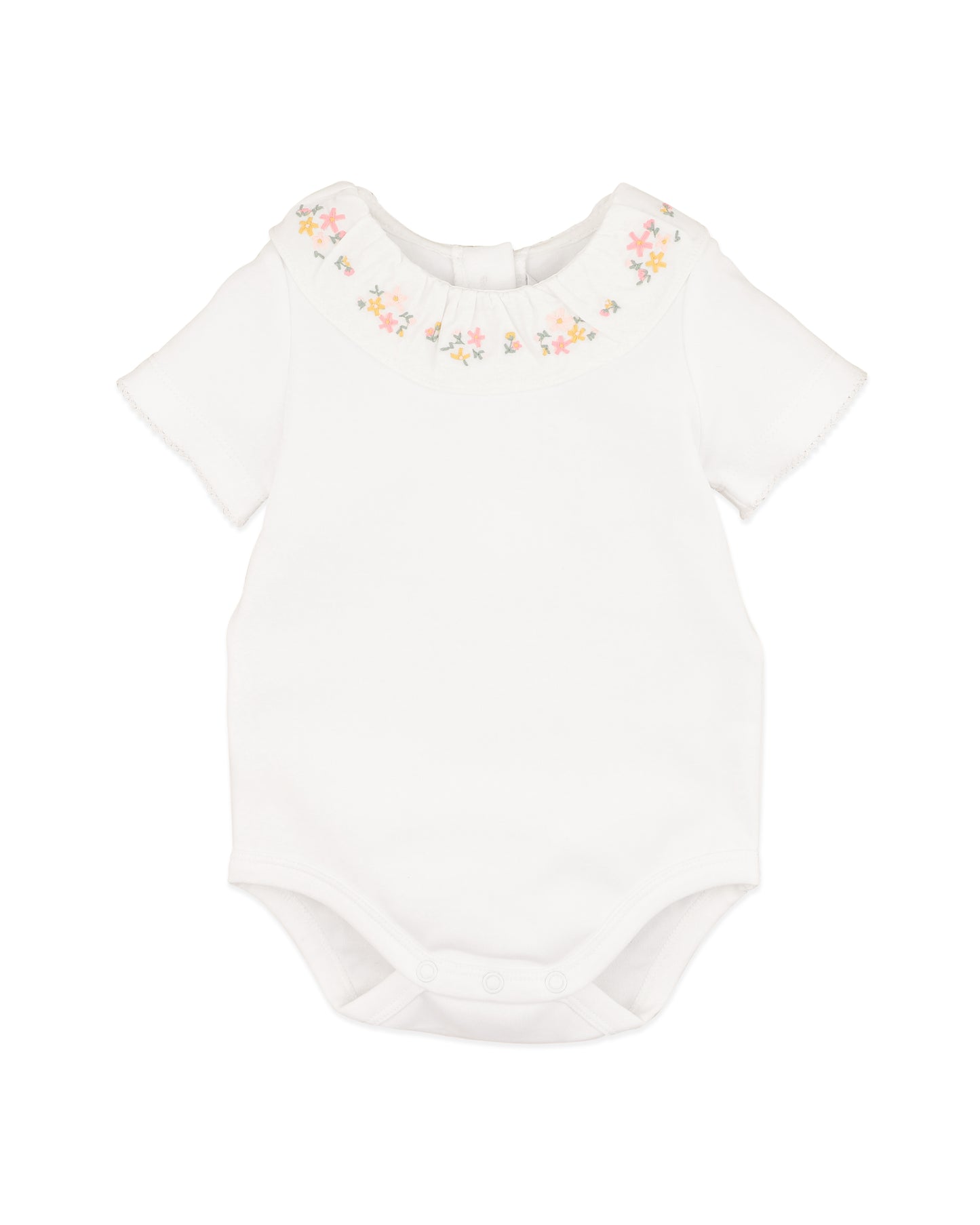 Minihaha Willa Organic Embroidered Collar Bodysuit