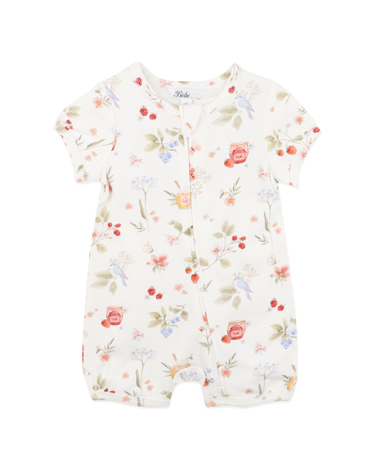 Minihaha Poppy Organic Short Sleeve Zip Zomper