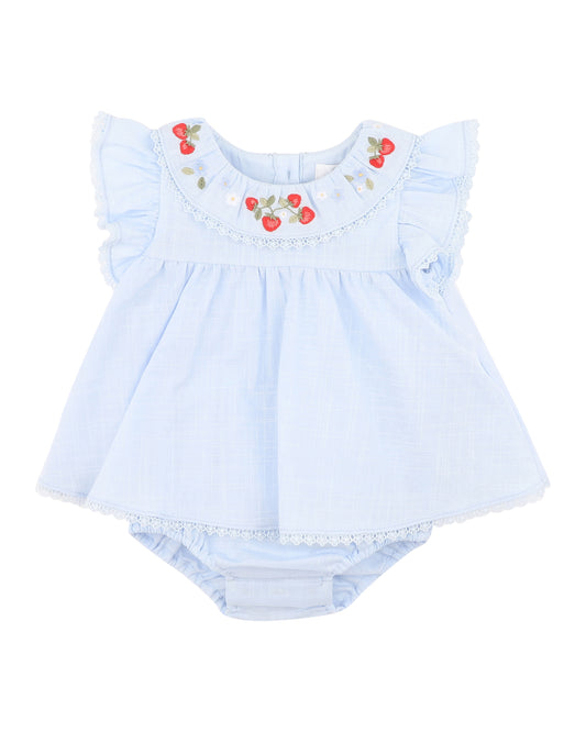Minihaha Poppy Embroidery Overlay Bodysuit