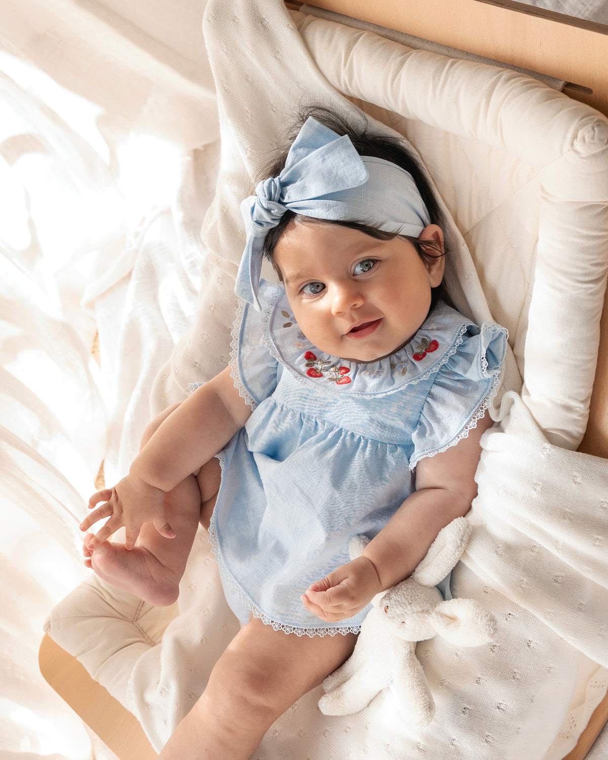 Minihaha Poppy Embroidery Overlay Bodysuit