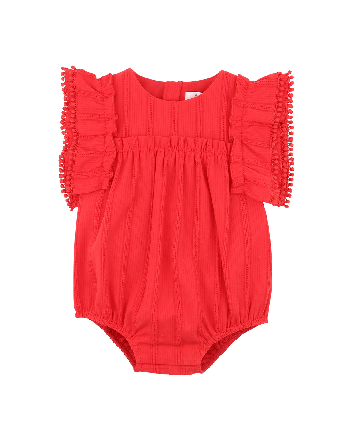 Minihaha Festive Stripe Broidery Bodysuit Red