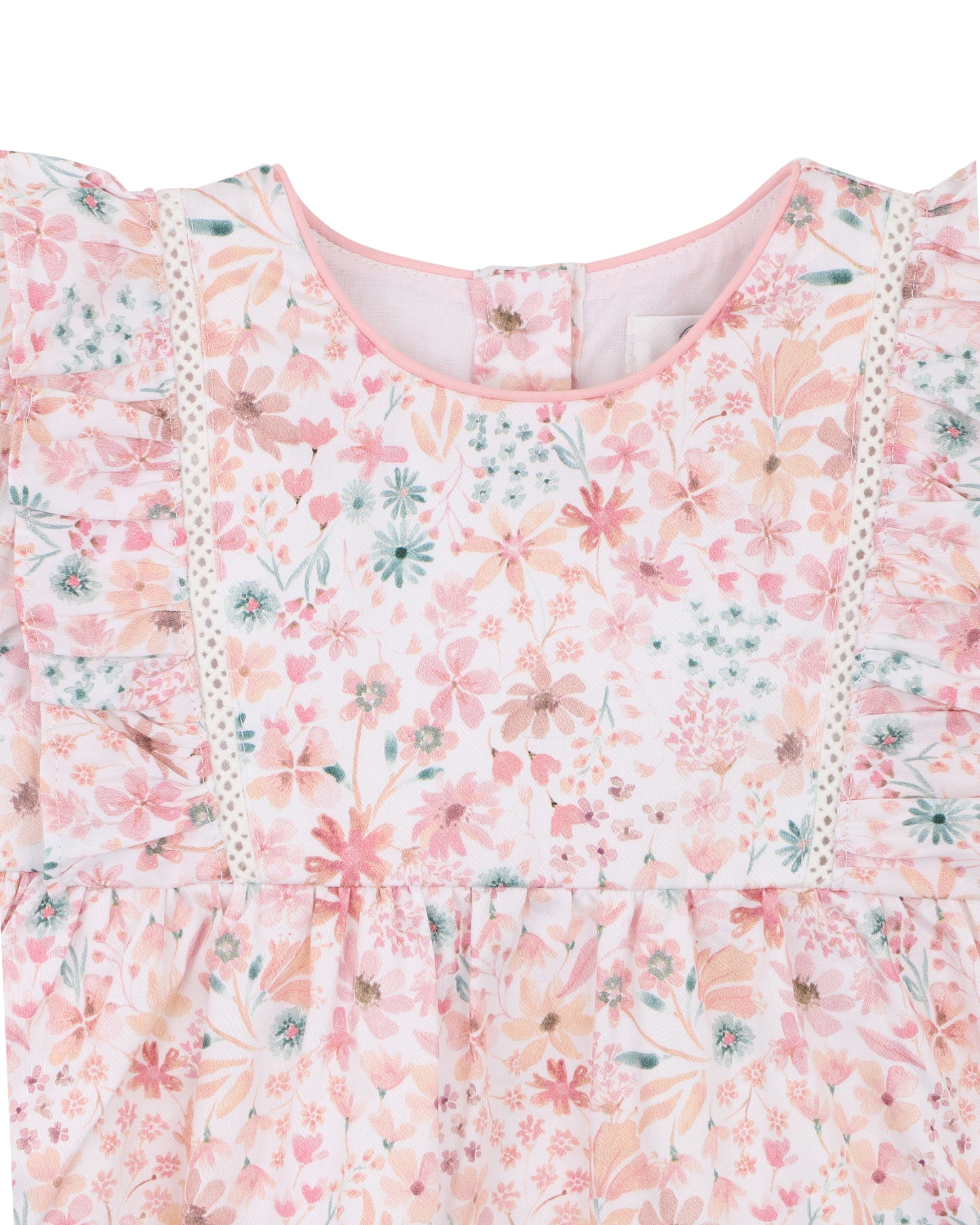Minihaha Baby Fern Floral Organic Overlay Dress