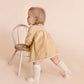 Minihaha Baby Winnie Embroidery Gingham Overlay Dress Mustard Check