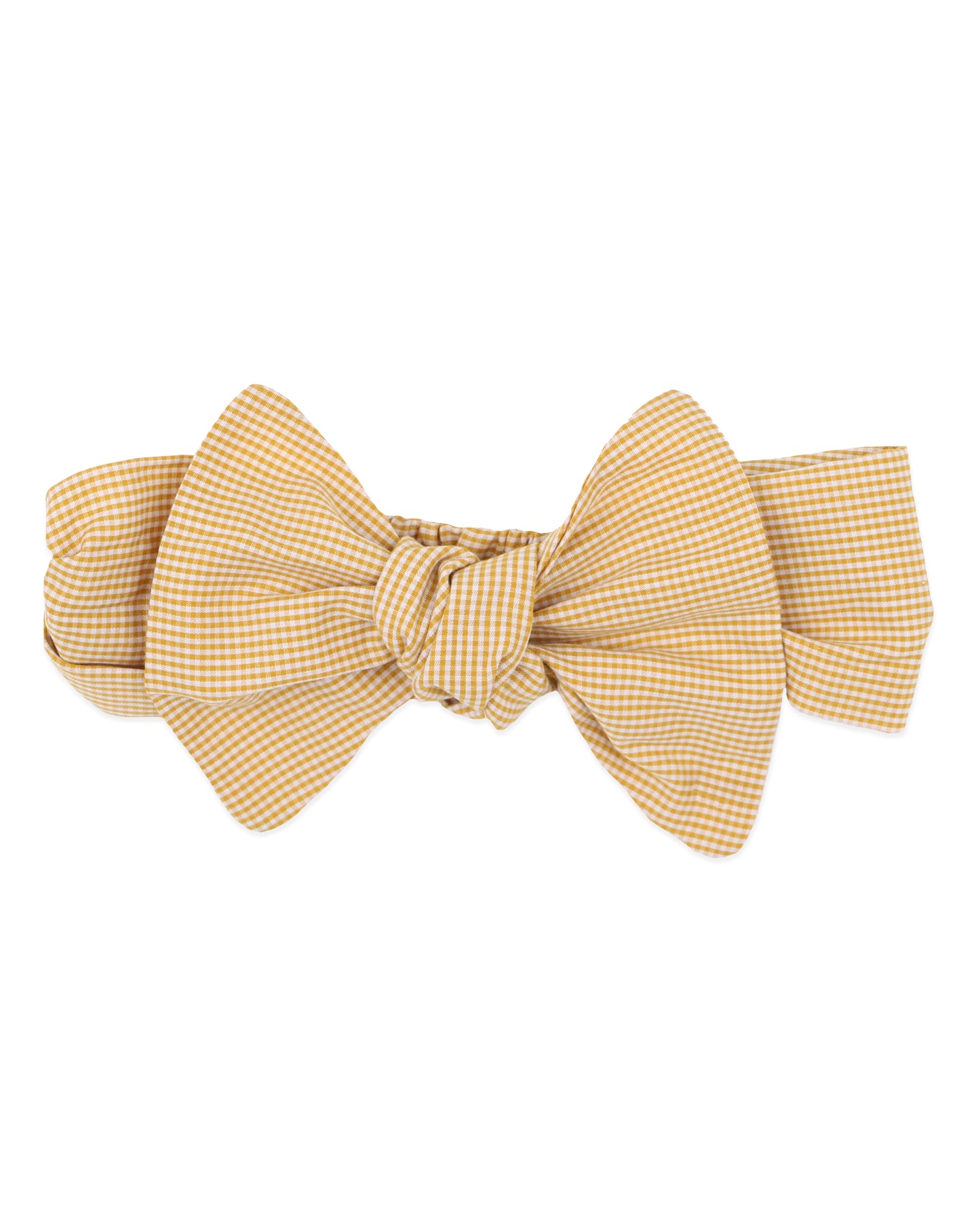 Minihaha Winnie Gingham Headband Mustard Check