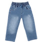 Pair of blue jeans on a white background