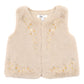 Minihaha Girls Winnie Embroidery Faux Fur Vest