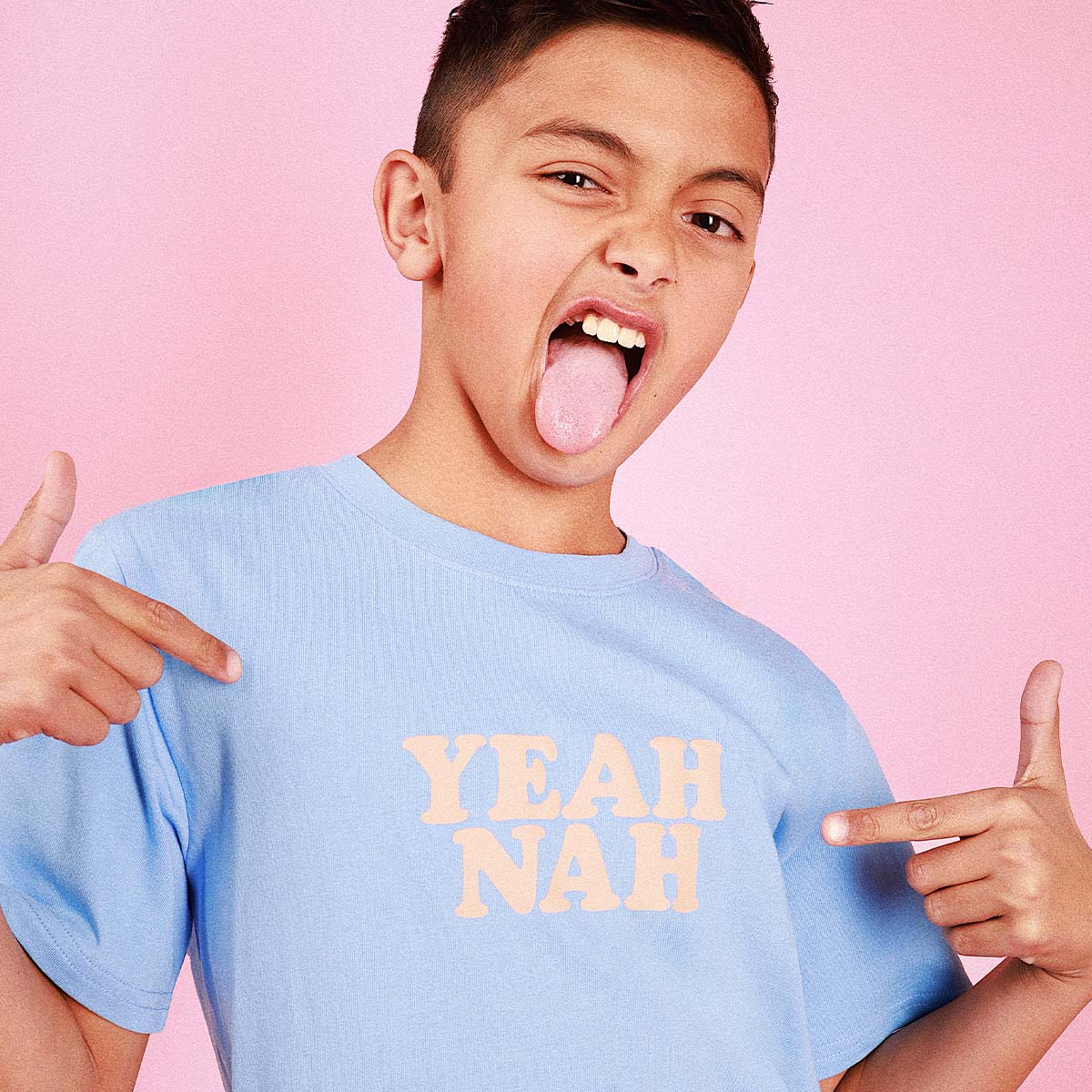 Skwosh Yeah Nah Tee Blue