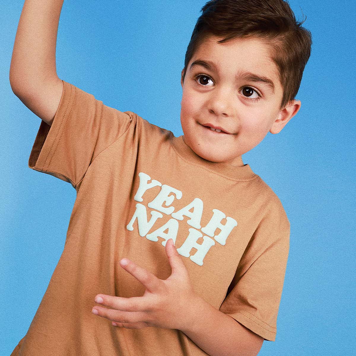 Skwosh Yeah Nah Tee Mocha