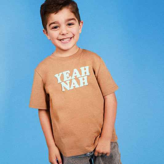 Skwosh Yeah Nah Tee Mocha