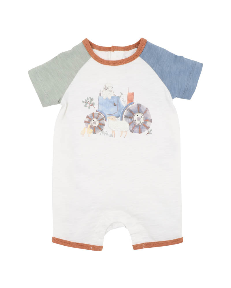 Minihaha Clayton Farm Scene Short Sleeve Romper