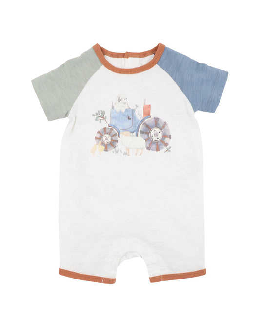 Minihaha Clayton Farm Scene Short Sleeve Romper