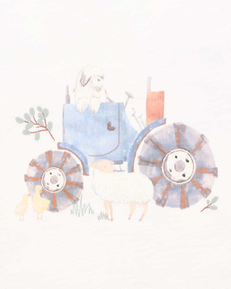 Minihaha Clayton Farm Scene Short Sleeve Romper