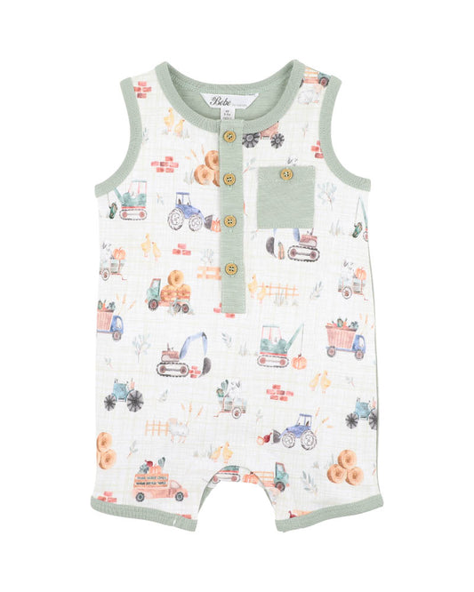 Minihaha Clayton Print Sheep Romper