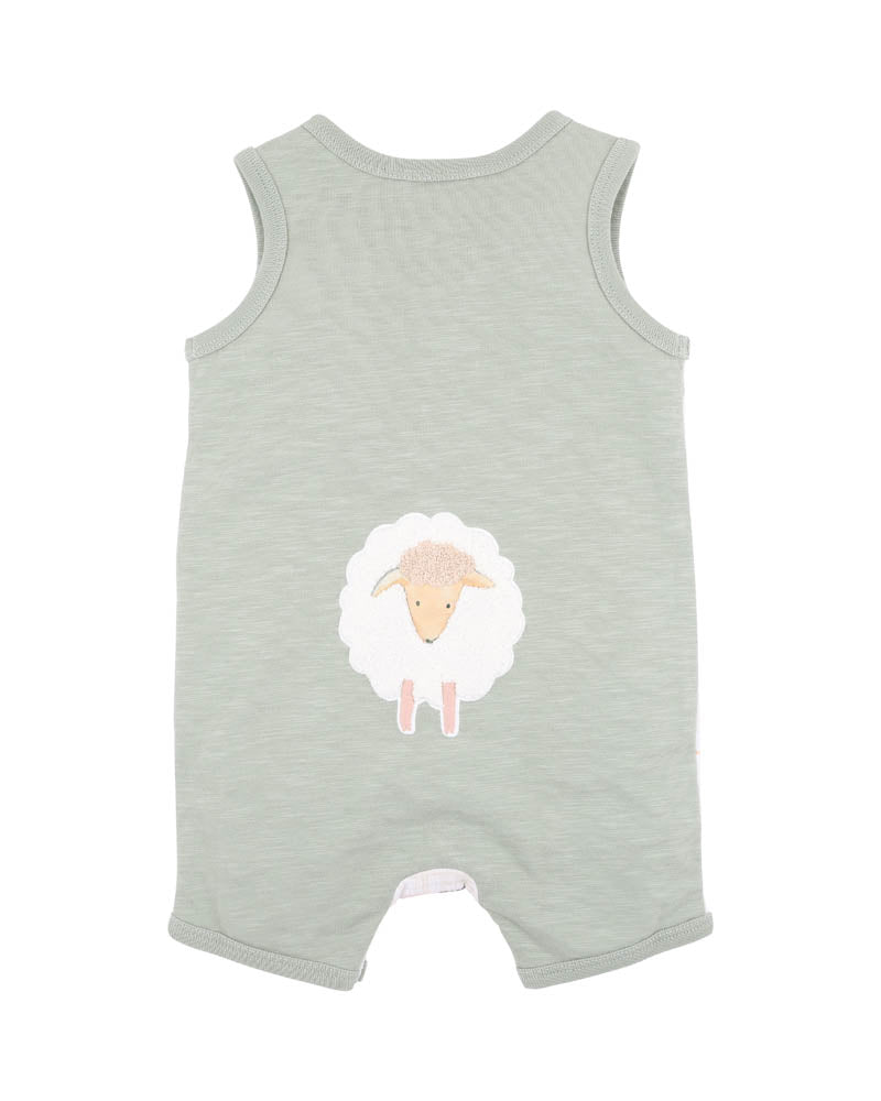 Minihaha Clayton Print Sheep Romper