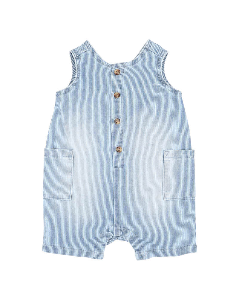 Minihaha Clayton Stripe Denim Romper