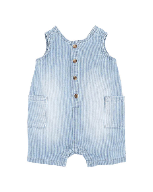 Minihaha Clayton Stripe Denim Romper