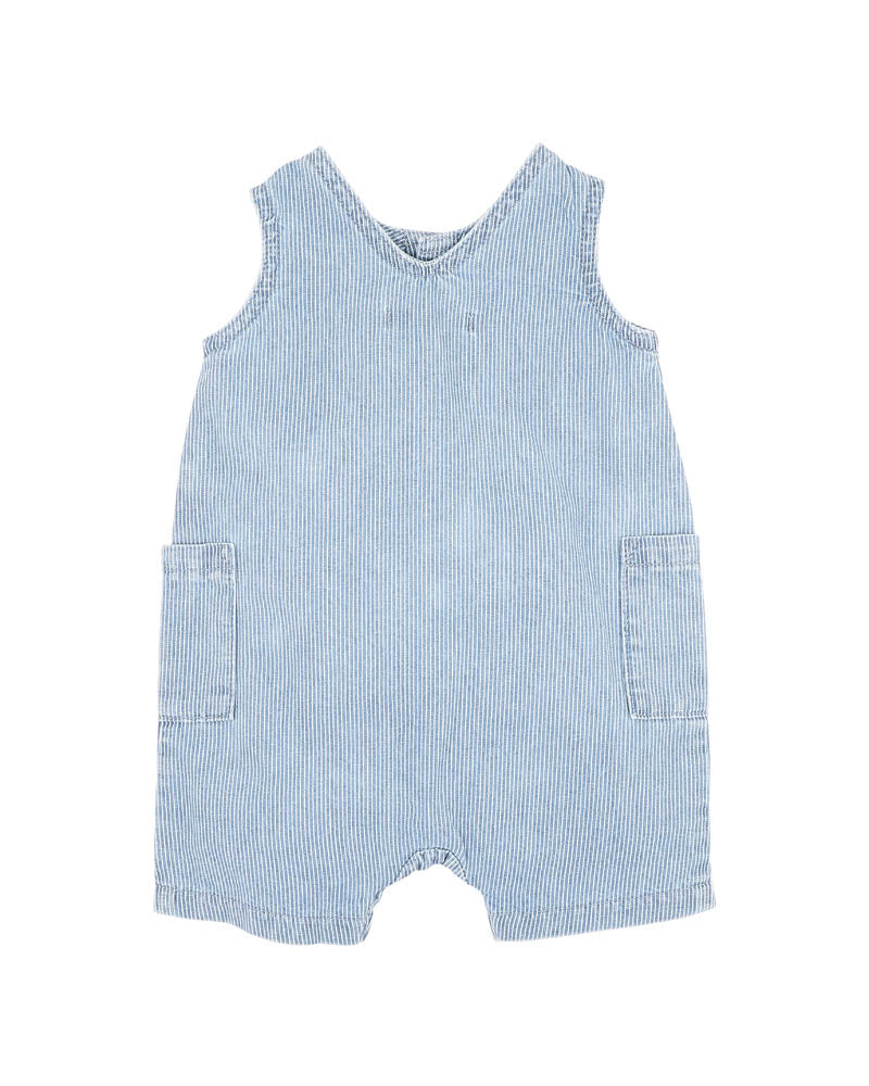 Minihaha Clayton Stripe Denim Romper